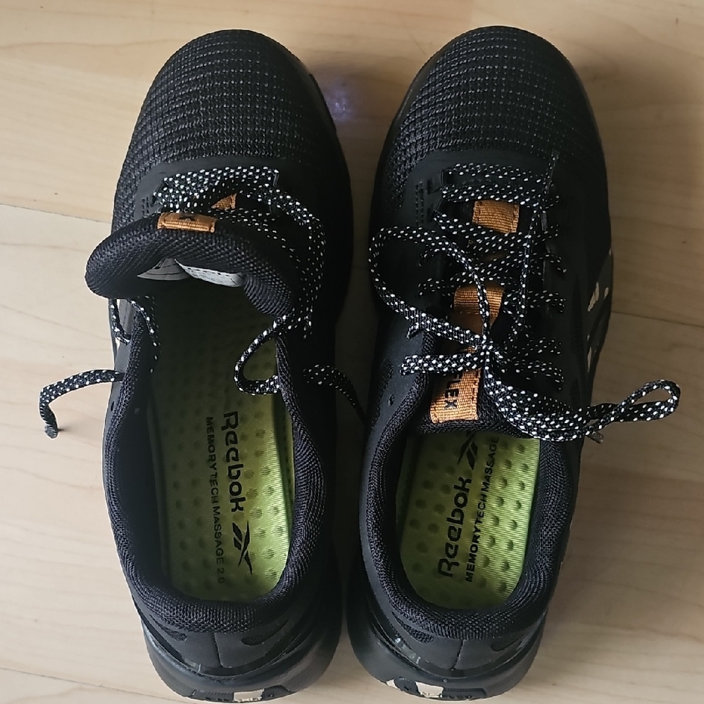 Reebok Men's Black and Orange Athletic Shoes